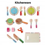 Keezi Kids Pretend Play Food Kitchen Wooden Toys Childrens Cooking Play Utensils