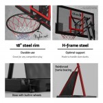 Everfit Portable Basketball Hoop Stand System Height Adjustable Net Ring - Red Everfit Portable Basketball Hoop Stand System Height Adjustable Net Ring - Red