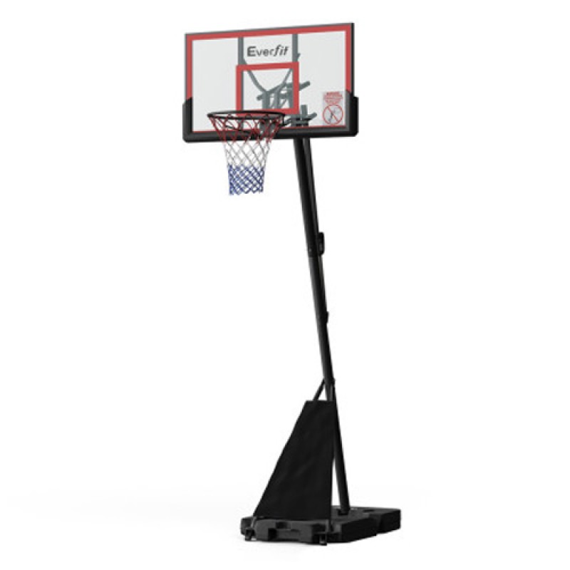 Everfit Portable Basketball Hoop Stand System Height Adjustable Net Ring - Red Everfit Portable Basketball Hoop Stand System Height Adjustable Net Ring - Red