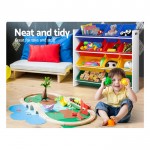 Keezi Kids 12 Plastic Bins Toy Organiser Box Bookshelf Storage Children Rack