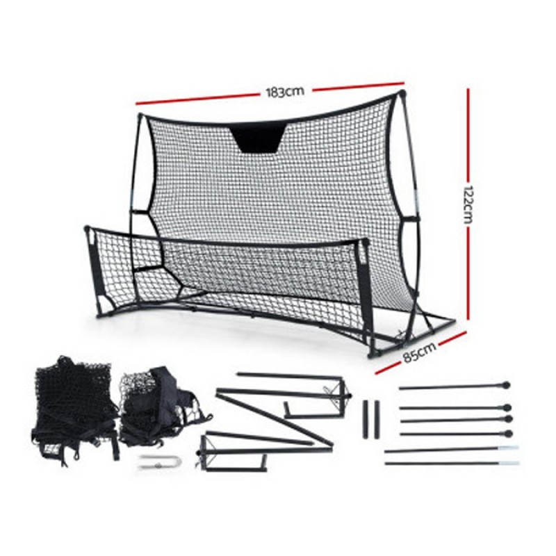 7x4ft Portable Soccer Rebounder Net - 2-in-1 Training Goal For Passing & Volley Practice