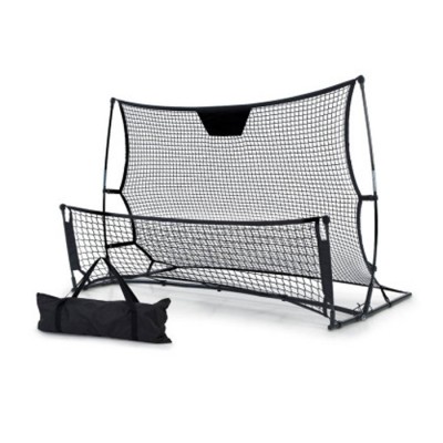 Everfit Portable Soccer Rebounder Net Volley Training Football Goal Pass Trainer - Black