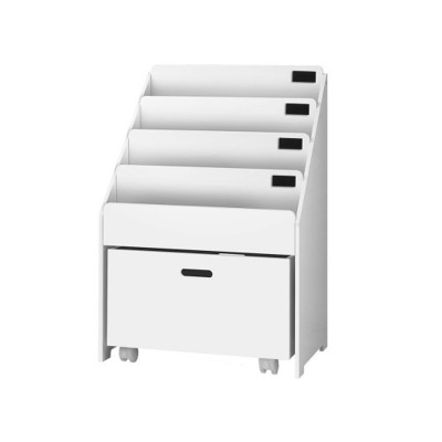 Keezi Kids Bookshelf Drawer Storage Bookcase Organizer Display Shelf - White
