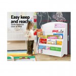 Keezi 5 Tiers Kids Bookshelf Bookcase Display Rack - White