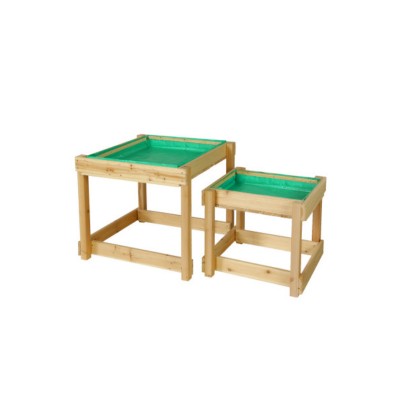 Keezi Kids Sandpit Sand and Water Wooden Table with Cover Outdoor Sand Pit Toys