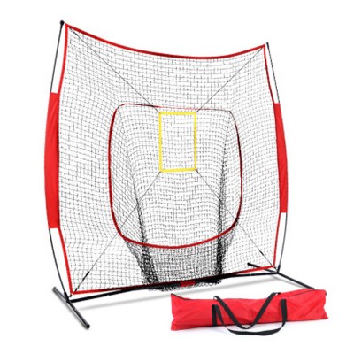 Everfit Portable Baseball Softball Sports Tennis Training Net Stand - Red