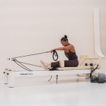 Lifespan Fitness Contour Studio Commercial Pilates Reformer Machine (Beige)