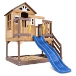 Lifespan Silverton Cubby House with 1.8m Slide - Blue