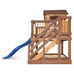 Lifespan Silverton Cubby House with 1.8m Slide - Blue
