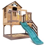Lifespan Silverton Cubby House with 1.8m Slide - Green Lifespan Silverton Cubby House with 1.8m Slide - Green