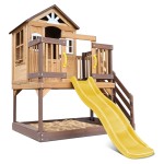 Lifespan Silverton Cubby House with 1.8m Slide - Yellow Lifespan Silverton Cubby House with 1.8m Slide - Yellow