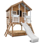 Lifespan Winchester Cubby House (Elevated 1.2m) with 2.2m Slide - White Lifespan Winchester Cubby House (Elevated 1.2m) with 2.2m Slide - White