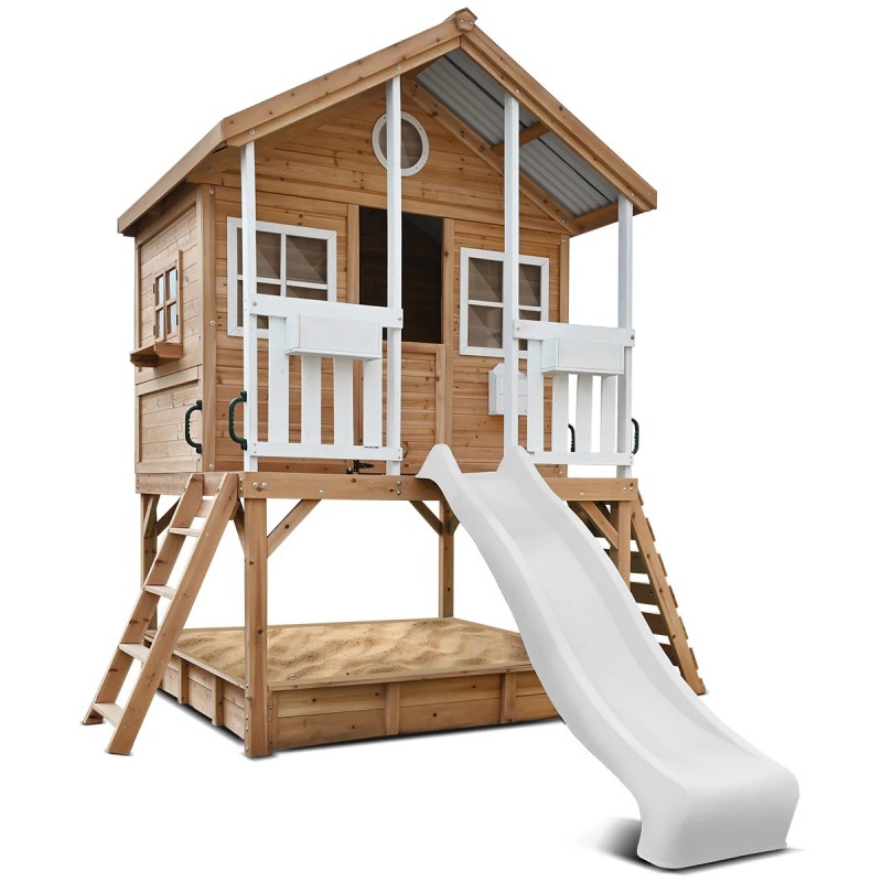 Lifespan Winchester Cubby House (Elevated 1.2m) with 2.2m Slide - White Lifespan Winchester Cubby House (Elevated 1.2m) with 2.2m Slide - White