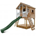 Lifespan Winchester Cubby House (Elevated 1.45m) with 3.0m Slide - Green Lifespan Winchester Cubby House (Elevated 1.45m) with 3.0m Slide - Green