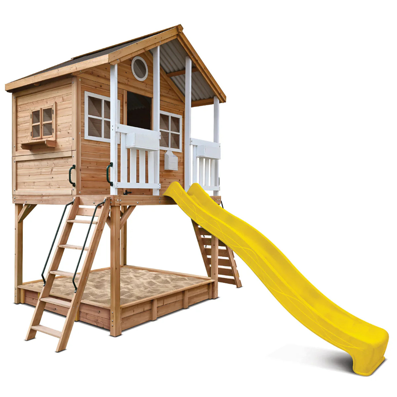 Lifespan Winchester Cubby House (Elevated 1.45m) with 3.0m Slide - Yellow Lifespan Winchester Cubby House (Elevated 1.45m) with 3.0m Slide - Yellow