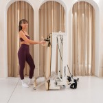 Lifespan Fitness Contour Pro Folding Aluminum Pilates Reformer Bed Set (Beige)