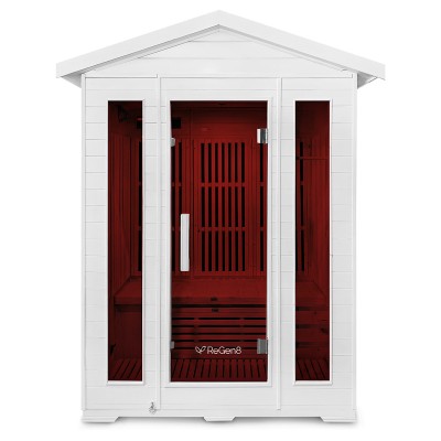 Regen8 Trio Outdoor - 3 Person Infrared Sauna (White)