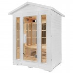 Regen8 Trio Outdoor - 3 Person Infrared Sauna (White)