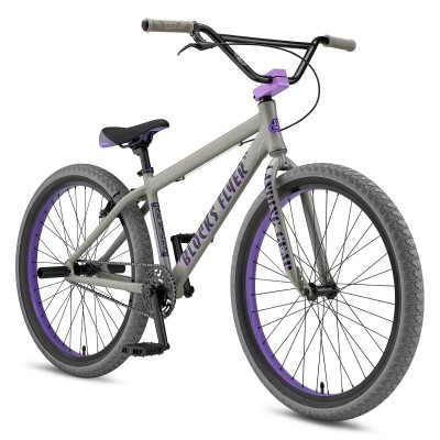 SE Bikes Blocks Flyer 26" BMX Bike - Matte Grey & Purple