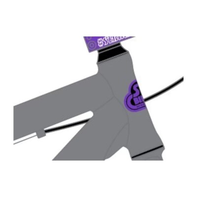 SE Bikes Blocks Flyer 26" BMX Bike - Matte Grey & Purple