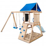 Lifespan Hazelbrook Swing Set & Playground with 1.8m Slide - Pastel Blue Lifespan Hazelbrook Swing Set & Playground with 1.8m Slide - Pastel Blue