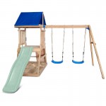 Lifespan Hazelbrook Swing Set & Playground with 1.8m Slide - Pastel Green Lifespan Hazelbrook Swing Set & Playground with 1.8m Slide - Pastel Green