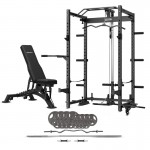 Lifespan PR-4 Foldable Squat & Power Rack + BN-9 Bench + 90kg Standard Tri-Grip Weight Lifespan PR-4 Foldable Squat & Power Rack + BN-9 Bench + 90kg Standard Tri-Grip Weight