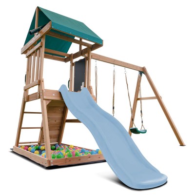 Lifespan Greenvale Play Centre with 1.8m Pastel Blue Slide
