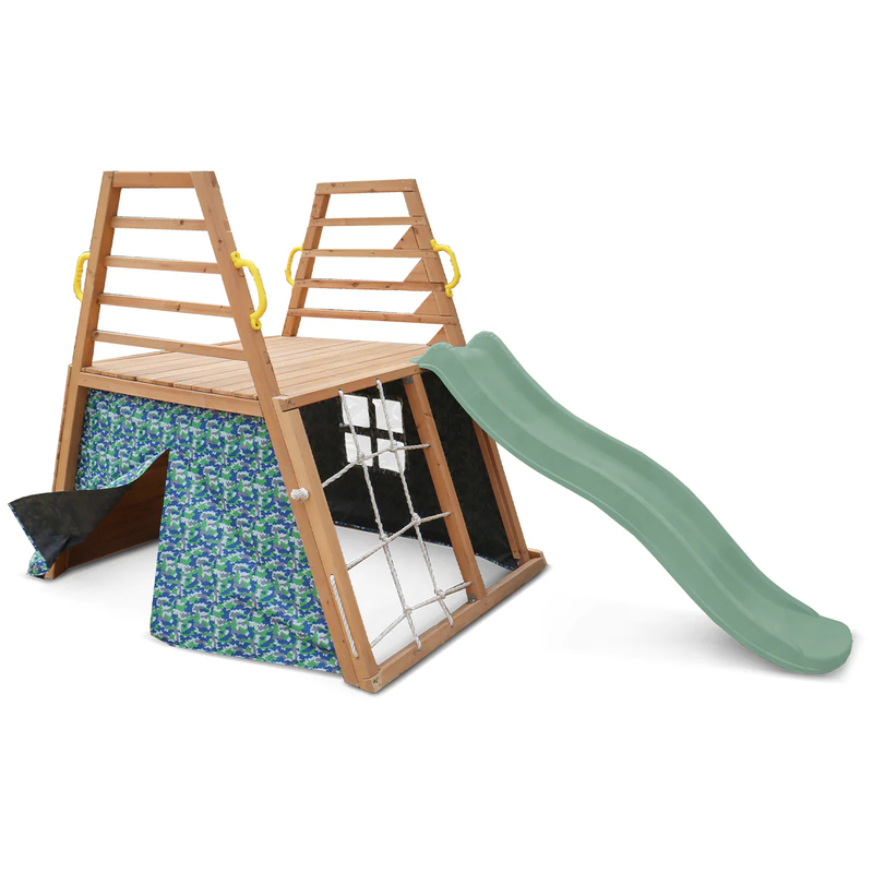 Lifespan Cooper Climbing Frame & 1.8m Pastel Green Slide Lifespan Cooper Climbing Frame & 1.8m Pastel Green Slide