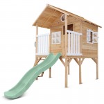 Lifespan Archie Elevated Cubby House with 1.8m Pastel Green Slide Lifespan Archie Elevated Cubby House with 1.8m Pastel Green Slide