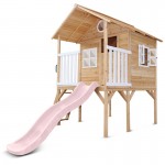 Lifespan Archie Elevated Cubby House with 1.8m Pastel Pink Slide