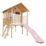 Lifespan Archie Elevated Cubby House with 1.8m Pastel Pink Slide