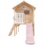 Lifespan Archie Elevated Cubby House with 1.8m Pastel Pink Slide