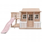 Lifespan Kids Finley Cubby House with 1.8m Pastel Pink Slide Lifespan Kids Finley Cubby House with 1.8m Pastel Pink Slide