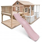 Lifespan Kids Finley Cubby House with 1.8m Pastel Pink Slide Lifespan Kids Finley Cubby House with 1.8m Pastel Pink Slide