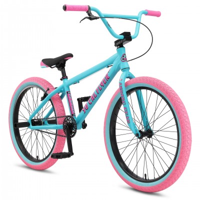 SE Bikes So Cal Flyer 24" BMX Bike - Aqua Bubblegum