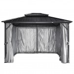 Yardtopia Aspendale Metal Gazebo Set with Mosquito Netting and Curtain Yardtopia Aspendale Metal Gazebo Set with Mosquito Netting and Curtain