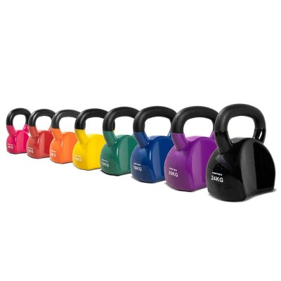 Lifespan Cortex BodyCurve Vinyl Coated Kettlebell Set 4kg to 24kg