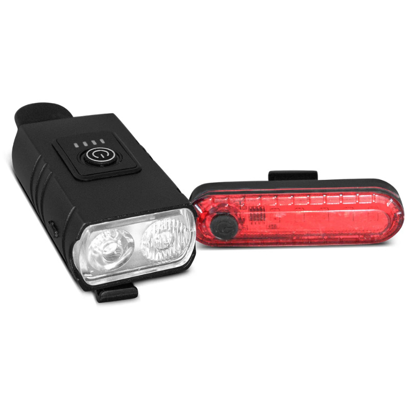 Progear LED Rechargeable Front and Rear Light Set Progear LED Rechargeable Front and Rear Light Set