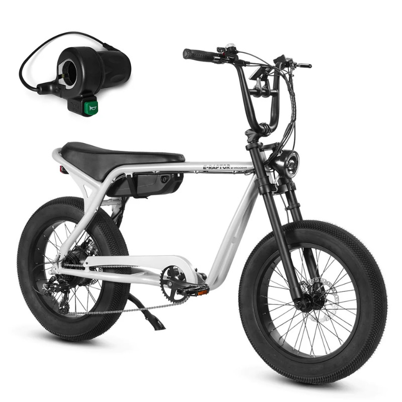 Progear E-Raptor 20" Electric Street Bike - Cool Grey + Throttle Progear E-Raptor 20" Electric Street Bike - Cool Grey + Throttle