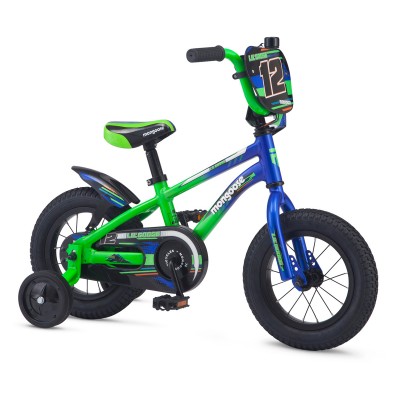 Mongoose Lilgoose 12" Kids Boys BMX Bike - Blue/Green