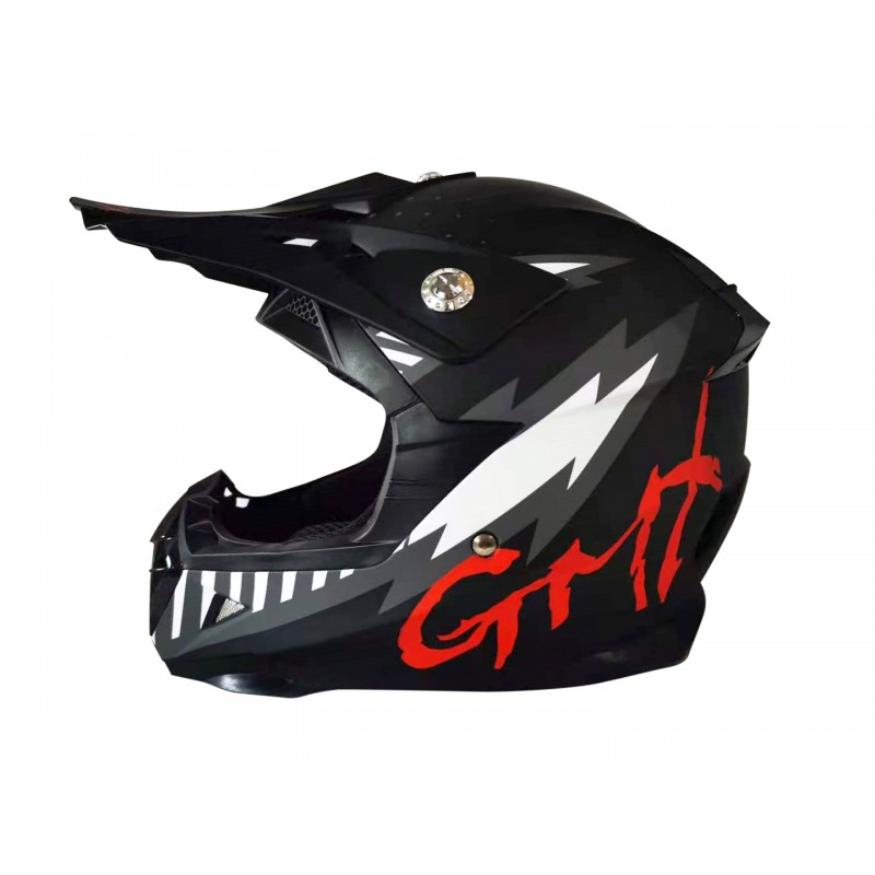 GMX Motocross Junior Helmet Black - X Large
