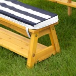 Kidkraft Kids Outdoor Table & Bench Set with Cushion & Umbrella