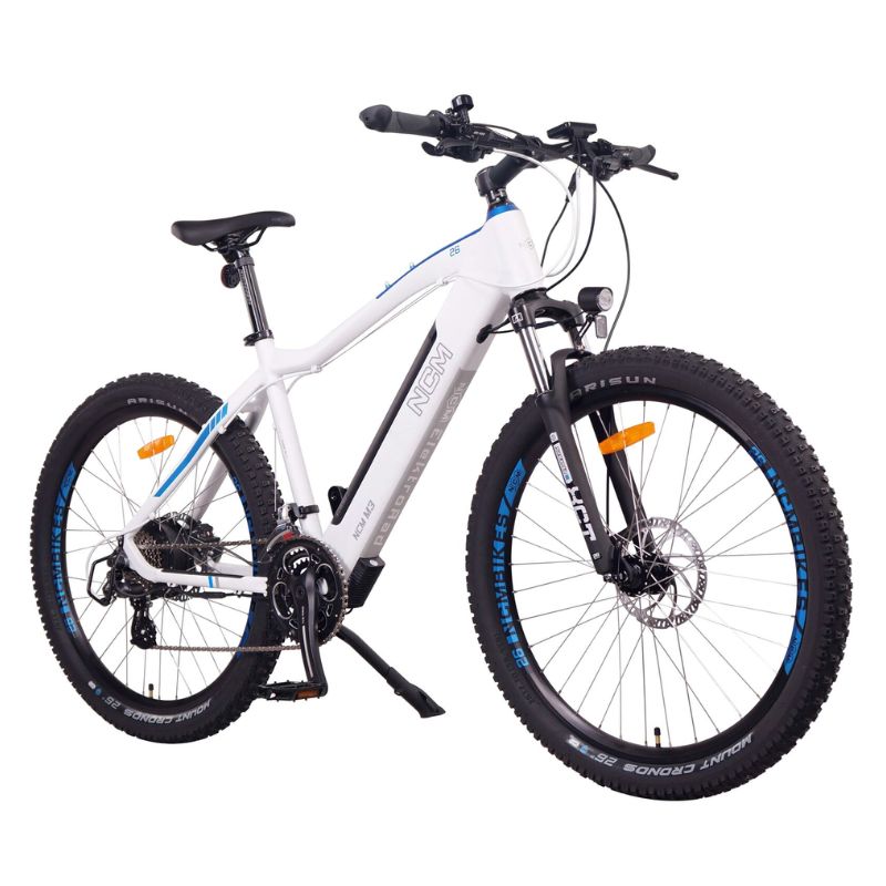 NMC M3 Electric Mountain Bike 250W 48V 12Ah E-MTB 27.5" - White NMC M3 Electric Mountain Bike 250W 48V 12Ah E-MTB 27.5" - White