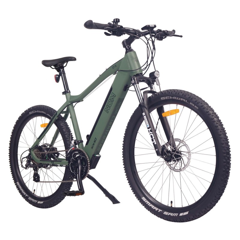 NMC M3 Electric Mountain Bike 250W 48V 12Ah E-MTB 27.5" - Army Green NMC M3 Electric Mountain Bike 250W 48V 12Ah E-MTB 27.5" - Army Green