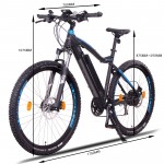 NMC Moscow Plus Electric Mountain Bike 250W 48V 16Ah E-MTB 27.5" - Black NMC Moscow Plus Electric Mountain Bike 250W 48V 16Ah E-MTB 27.5" - Black