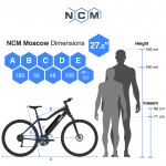 NMC Moscow Plus Electric Mountain Bike 250W 48V 16Ah E-MTB 27.5" - Black NMC Moscow Plus Electric Mountain Bike 250W 48V 16Ah E-MTB 27.5" - Black