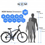 NCM T3 Trekking E-Bike 250W 48V 12Ah City Electric Bike 28" - Black NCM T3 Trekking E-Bike 250W 48V 12Ah City Electric Bike 28" - Black