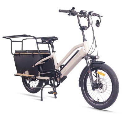 NCM CG7 Step-Thru Cargo E-Bike 250W 48V 19Ah Electric Bike 20" - Sand