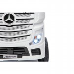 Little Riders Mercedes Benz Actros Race Truck 12V Electric Kids Ride On - White